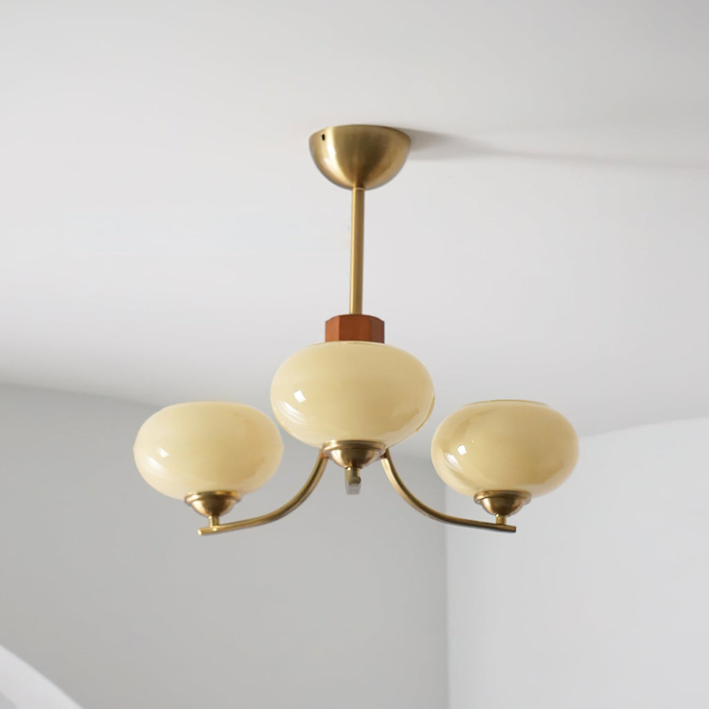 Auralyn 6-Light Amber Glass Globe Chandelier