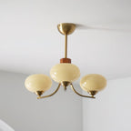 Auralyn 6-Light Amber Glass Globe Chandelier