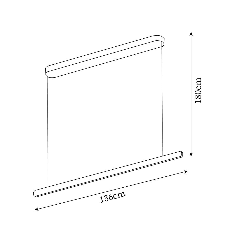 Faretto Linear Pendant Lamp Industrial Minimalist