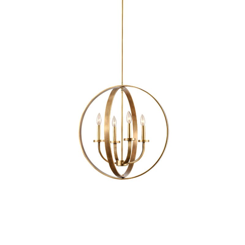 Lustra Chandelier Gold Lantern Frame