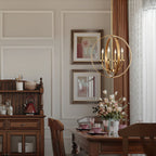 Lustra Chandelier Gold Lantern Frame
