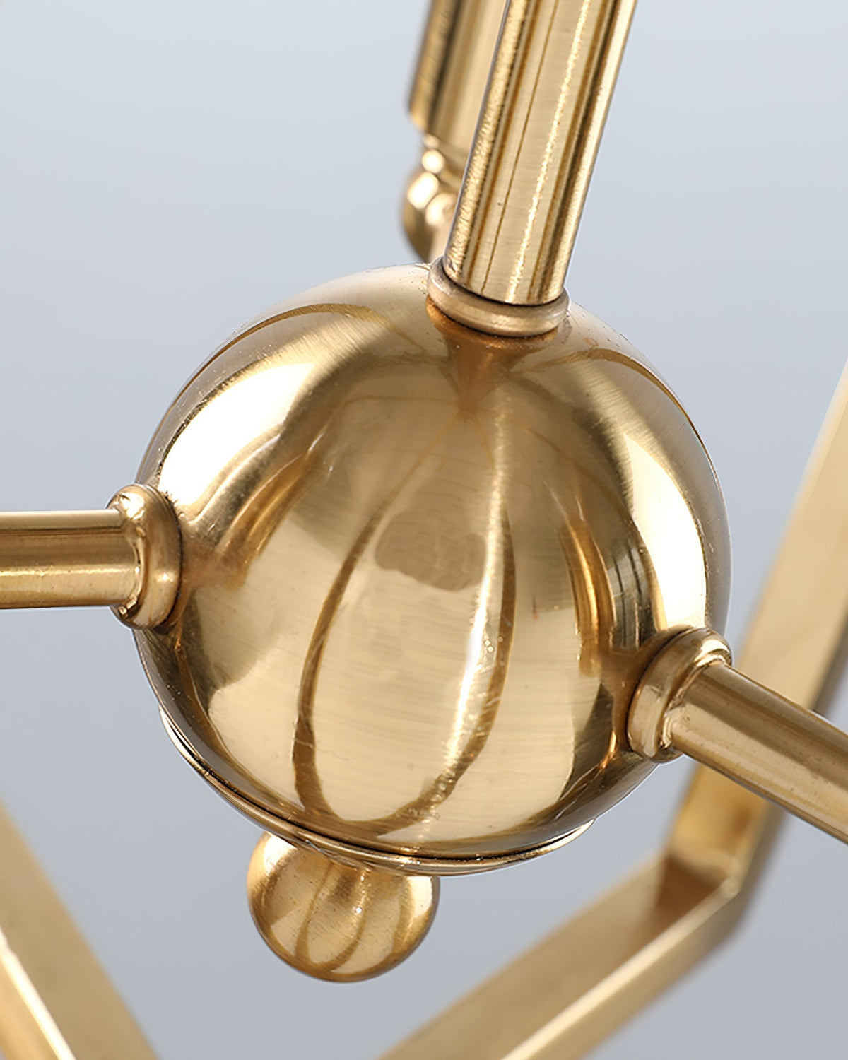 Lustra Chandelier Gold Lantern Frame