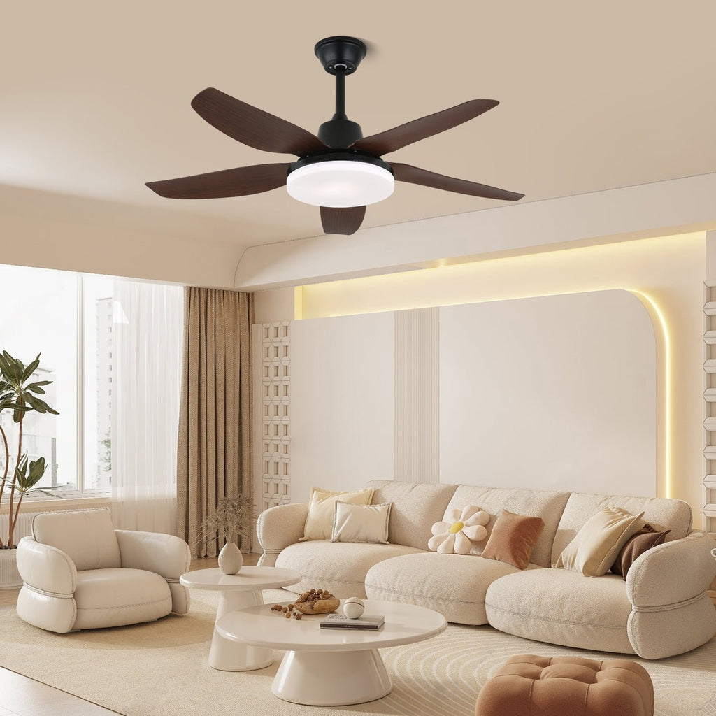 Ronan Modern Wood Ceiling Fan Light
