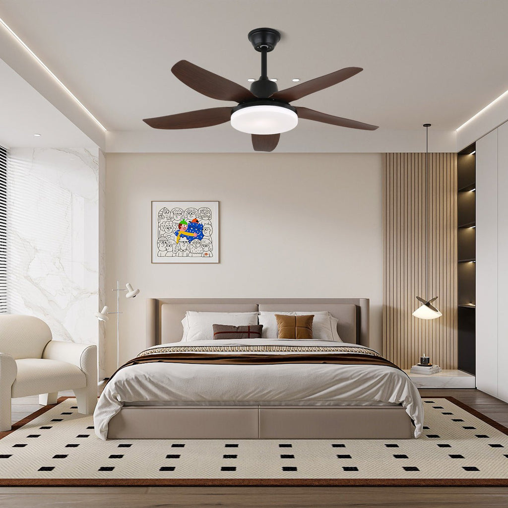 Ronan Modern Wood Ceiling Fan Light