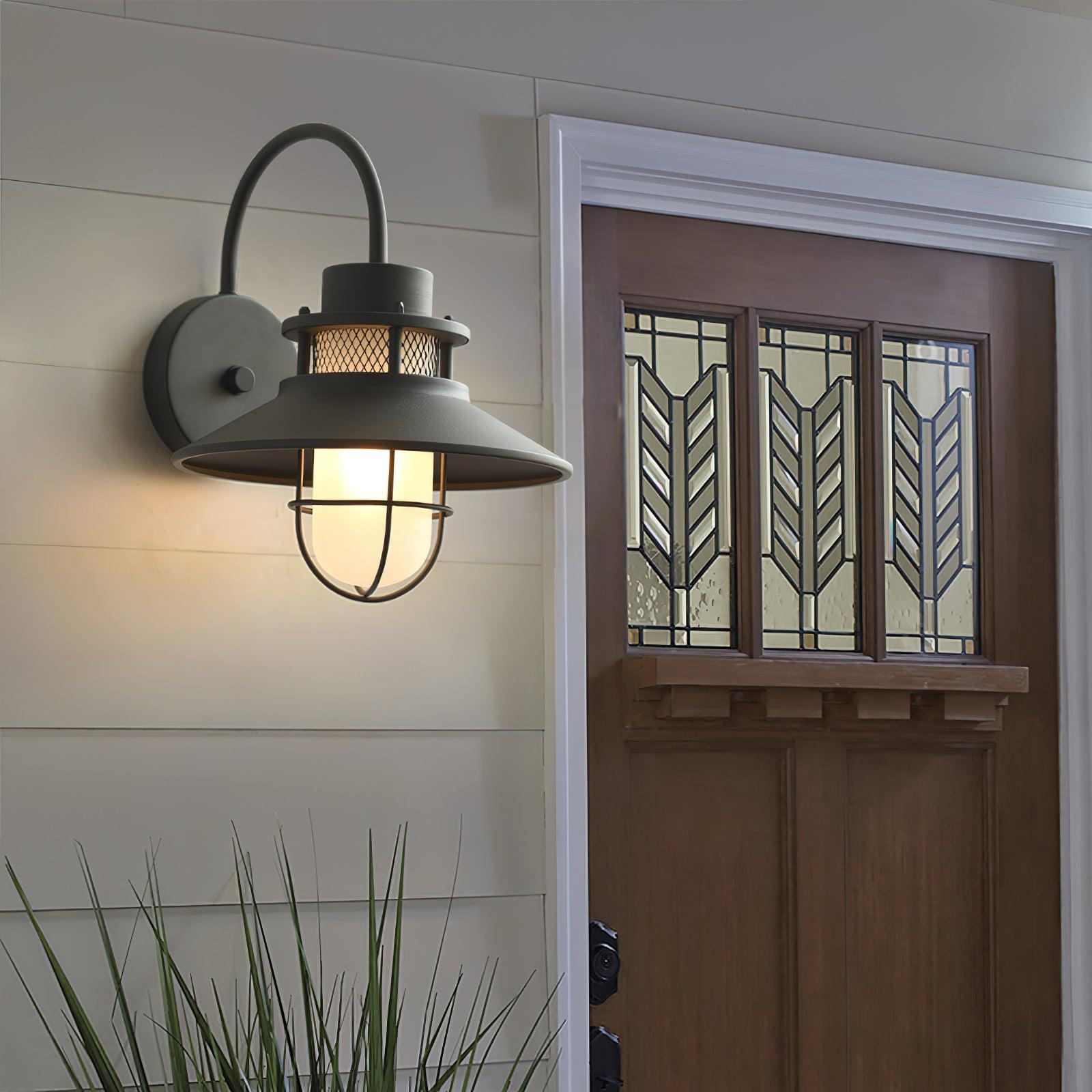 Ceraeion Unique Vintage Glass Outdoor Wall Lamp