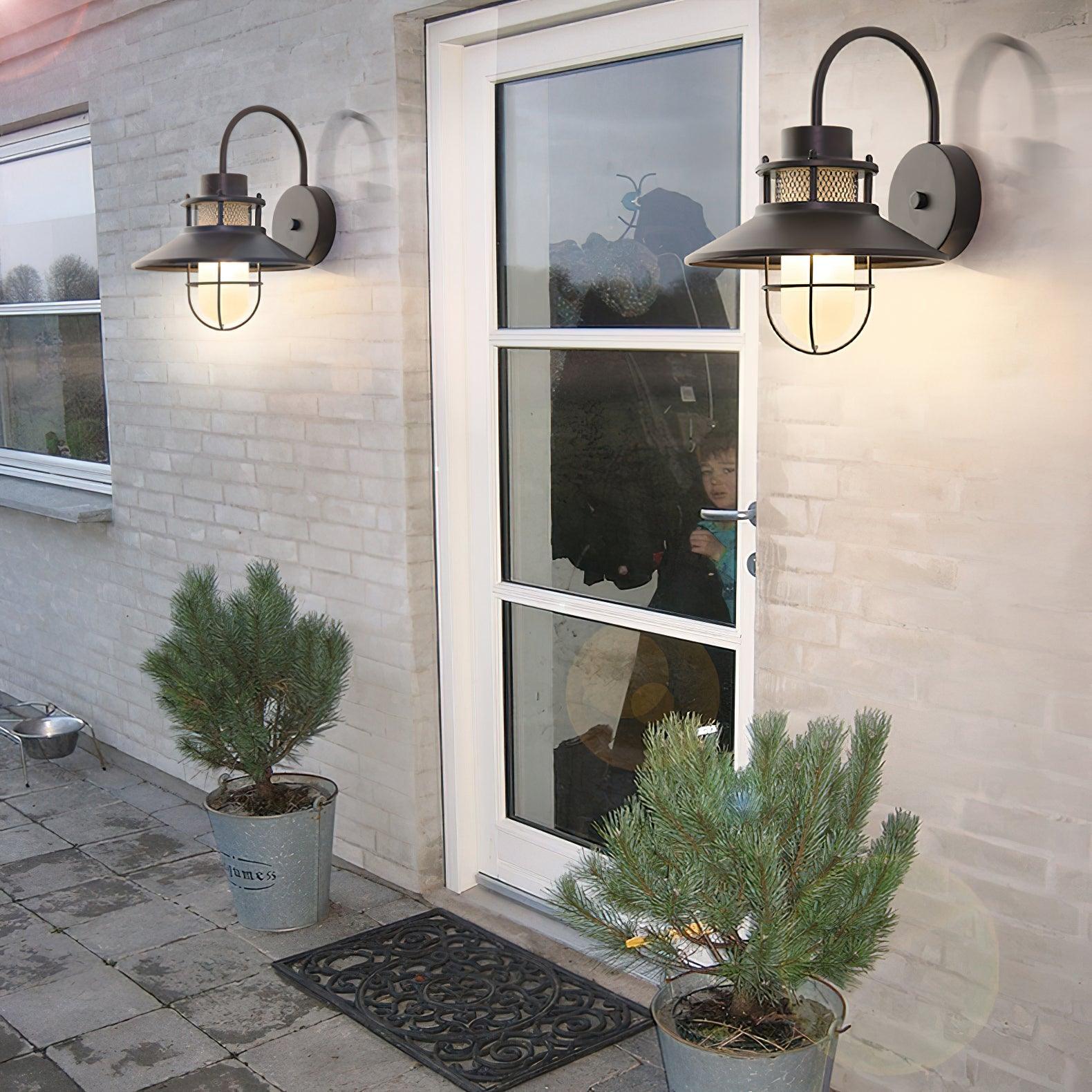Ceraeion Unique Vintage Glass Outdoor Wall Lamp