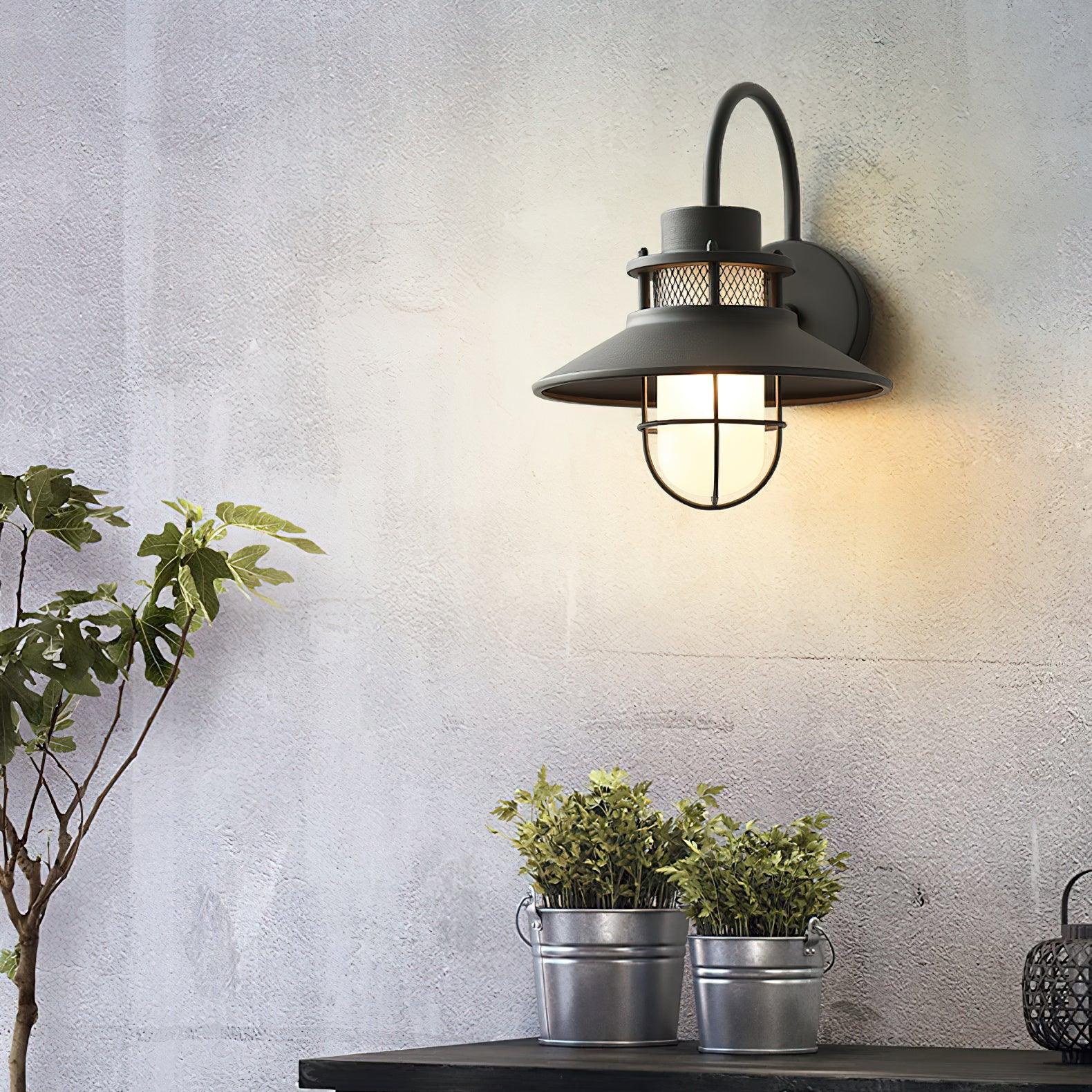 Ceraeion Unique Vintage Glass Outdoor Wall Lamp