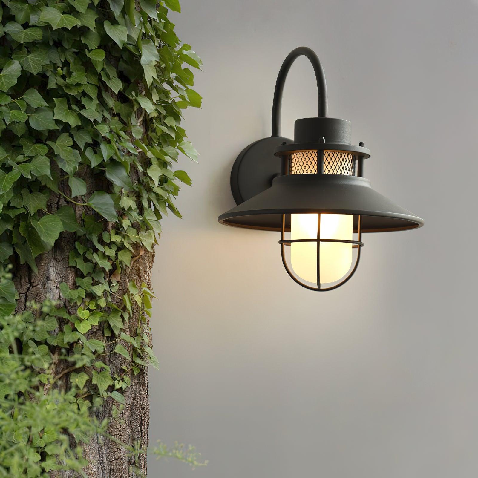 Ceraeion Unique Vintage Glass Outdoor Wall Lamp