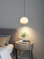 Zephaan Modern Minimalist Brass Alabaster Pendant Light