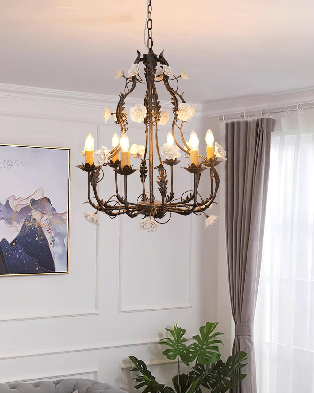 Rocaille Flower Chandelier