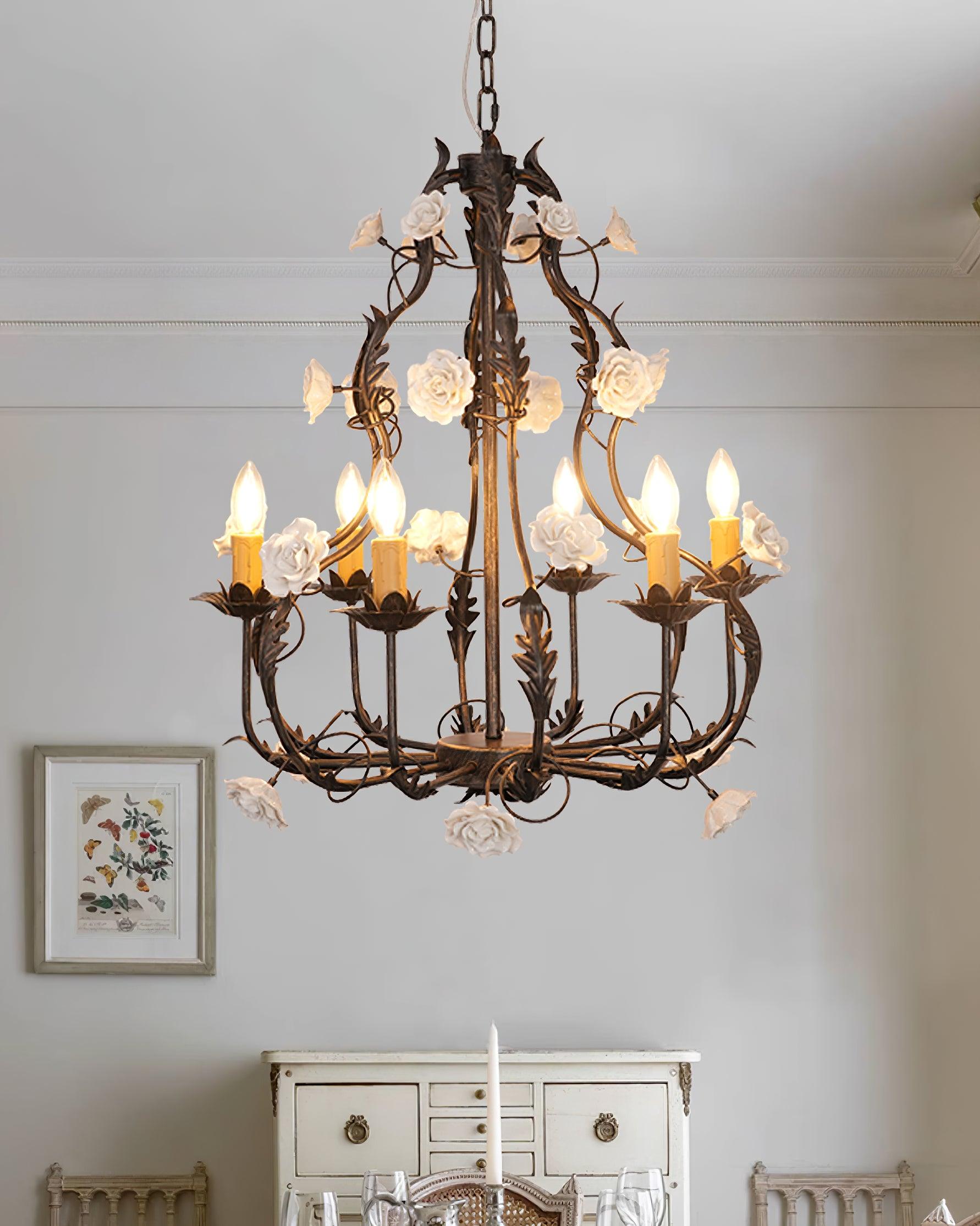 Rocaille Flower Chandelier