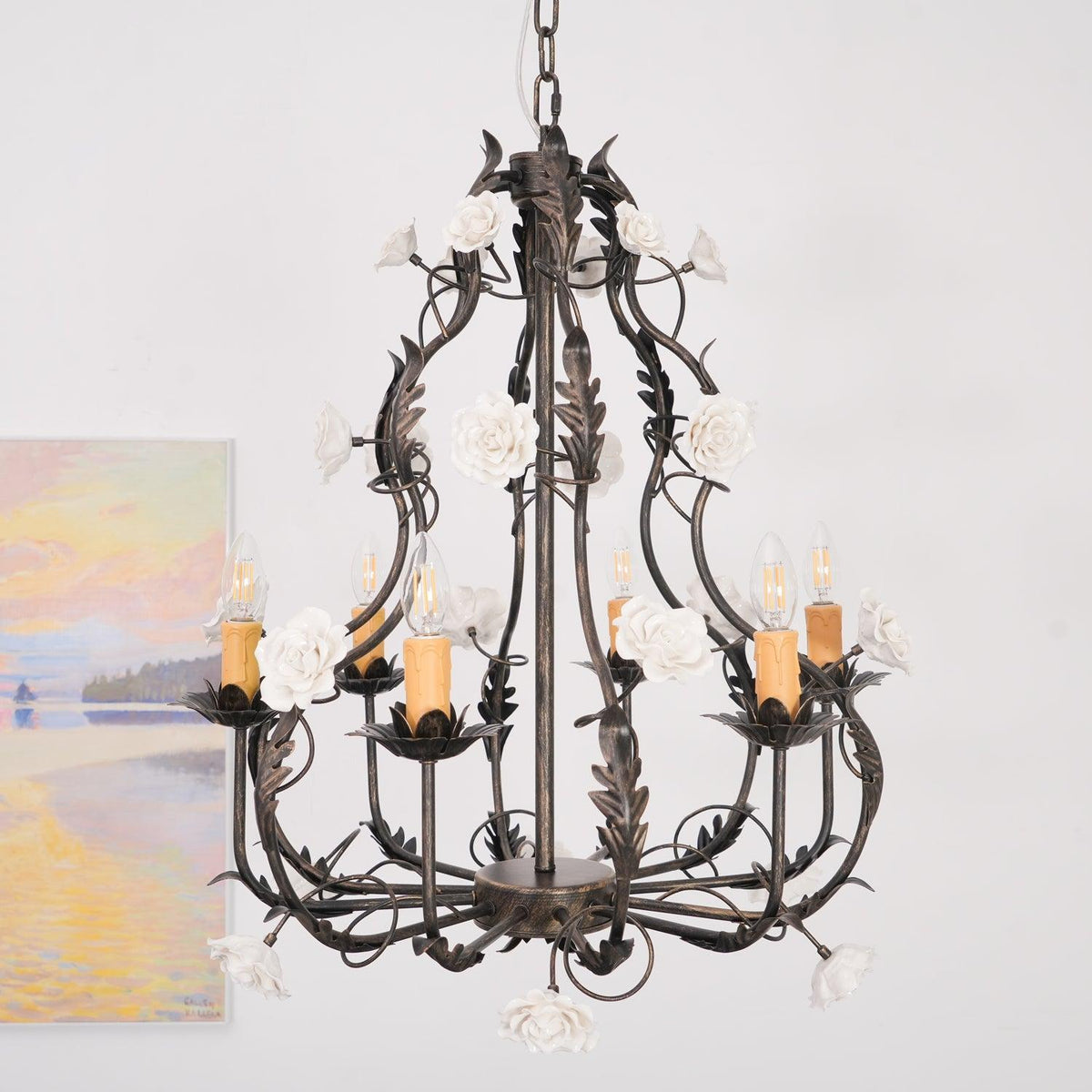Rocaille Flower Chandelier