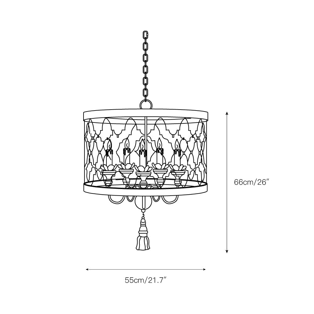 Cetheel Postmodern Luxury Drum Chandelier