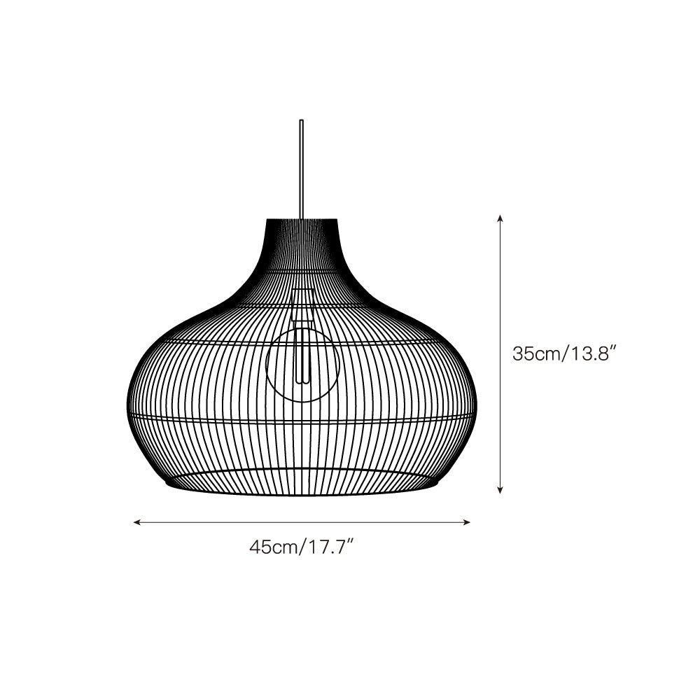 Elsilira Elegance Natural Rattan Pendant Lamp