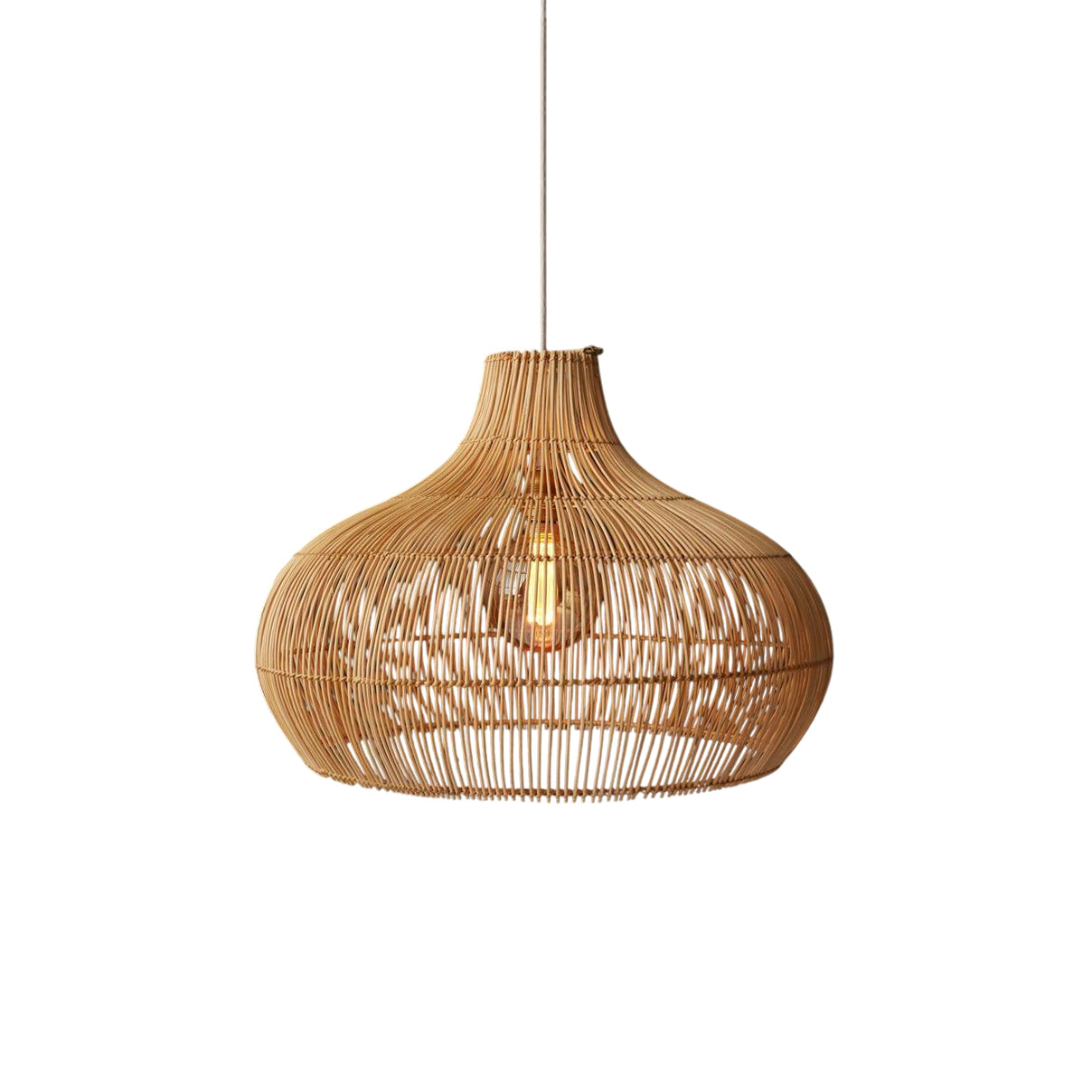 Elsilira Elegance Natural Rattan Pendant Lamp