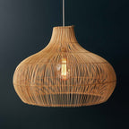 Elsilira Elegance Natural Rattan Pendant Lamp