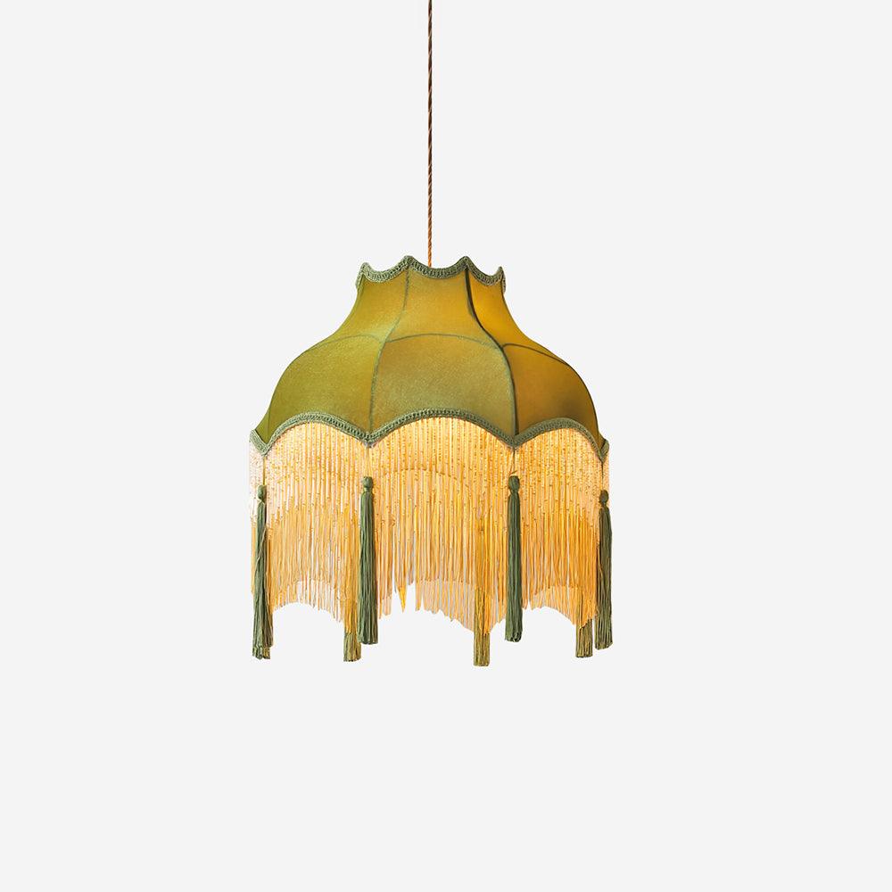 Fina Pendant Light Velvet Fringe Vintage Elegant Tassel