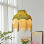Fina Pendant Light Velvet Fringe Vintage Elegant Tassel