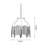 Fina Pendant Light Velvet Fringe Vintage Elegant Tassel