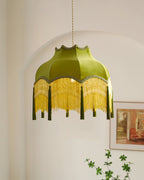 Fina Pendant Light Velvet Fringe Vintage Elegant Tassel