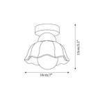 Opila Gold & White Semi Flush Ceiling Light