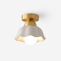 Opila Gold & White Semi Flush Ceiling Light