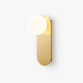 Isoren Flat Base Globe Brass Glass Sconce Wall lamp