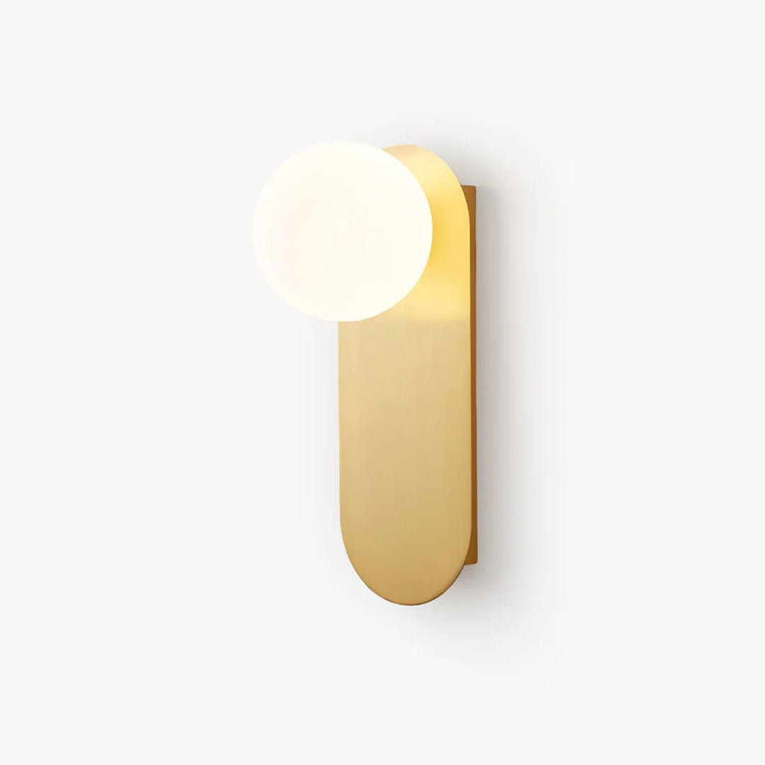 Isoren Flat Base Globe Brass Glass Sconce Wall lamp