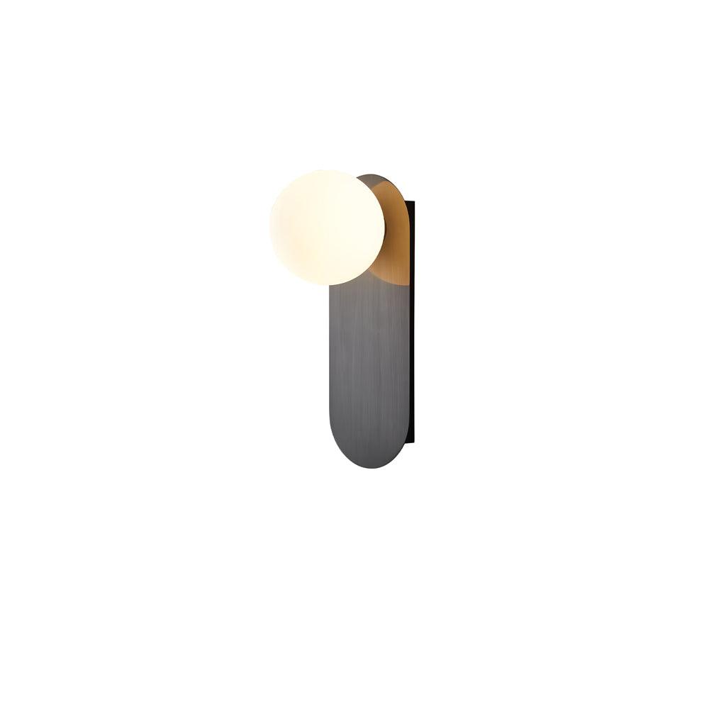 Isoren Flat Base Globe Brass Glass Sconce Wall lamp