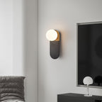 Isoren Flat Base Globe Brass Glass Sconce Wall lamp