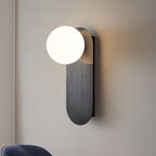 Isoren Flat Base Globe Brass Glass Sconce Wall lamp