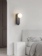 Isoren Flat Base Globe Brass Glass Sconce Wall lamp