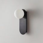 Isoren Flat Base Globe Brass Glass Sconce Wall lamp