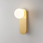 Isoren Flat Base Globe Brass Glass Sconce Wall lamp