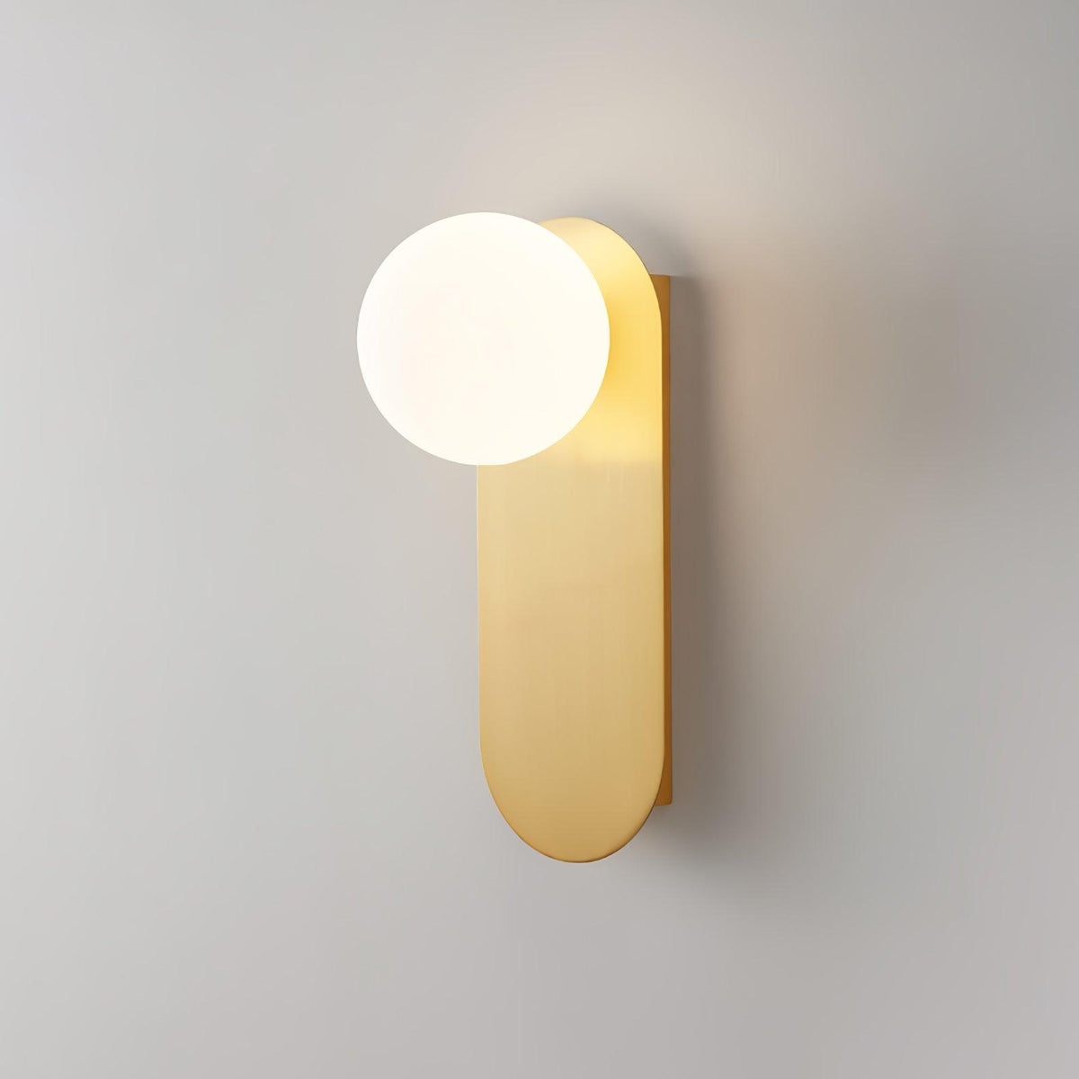 Isoren Flat Base Globe Brass Glass Sconce Wall lamp