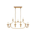 Ercare Vintage Industrial Linear Brass Fabric Chandelier