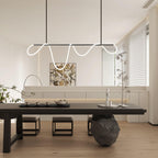 Lustra Chandelier Flexible Silicone Curve Modern Elegant