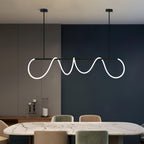 Lustra Chandelier Flexible Silicone Curve Modern Elegant
