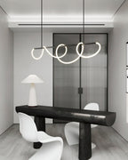 Lustra Chandelier Flexible Silicone Curve Modern Elegant