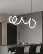 Lustra Chandelier Flexible Silicone Curve Modern Elegant