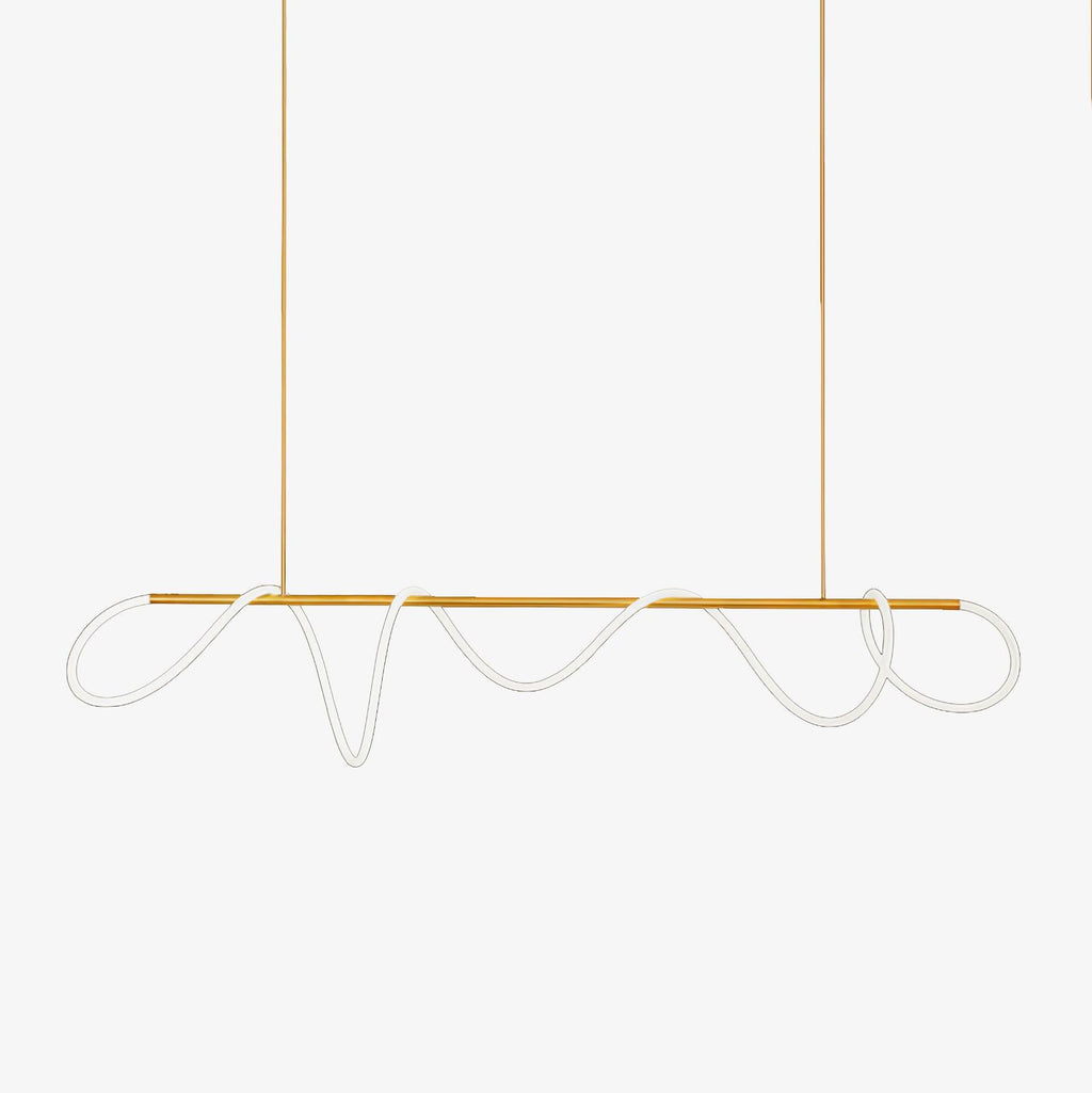 Lustra Chandelier Flexible Silicone Curve Modern Elegant