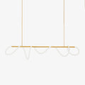 Lustra Chandelier Flexible Silicone Curve Modern Elegant