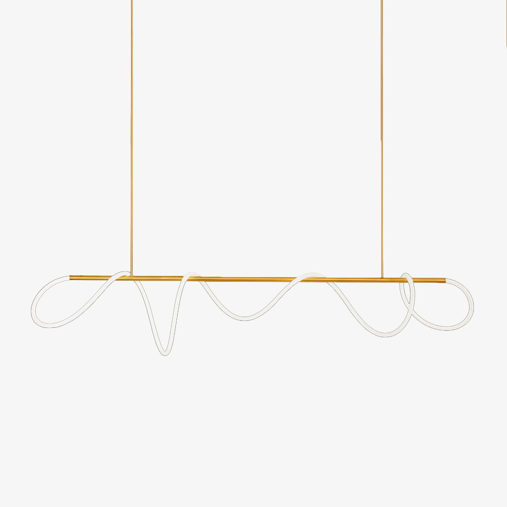 Lustra Chandelier Flexible Silicone Curve Modern Elegant