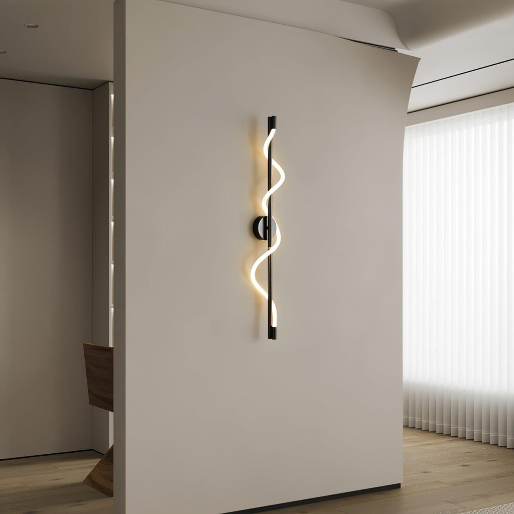 Fidora Sculptural Brass Silicone Wall Lamp