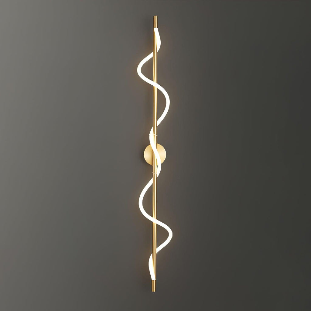 Fidora Sculptural Brass Silicone Wall Lamp