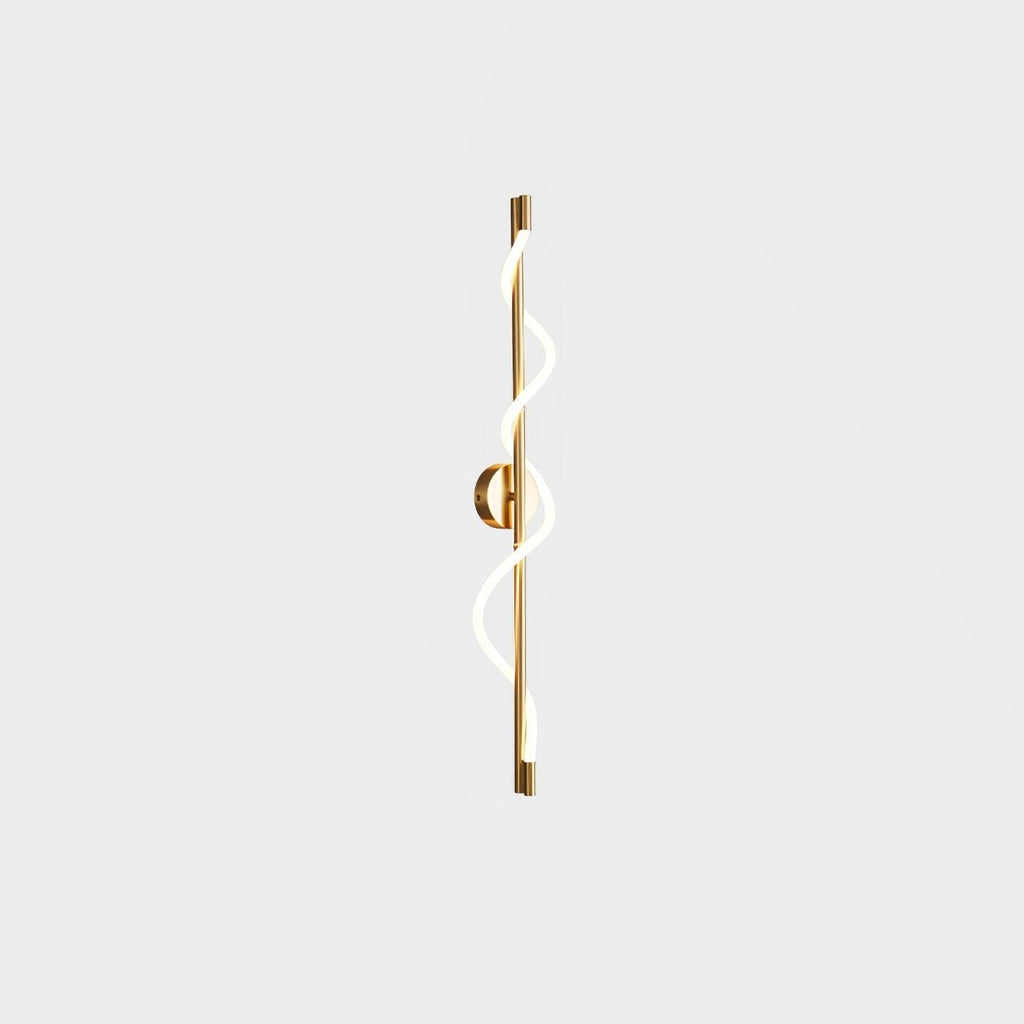 Fidora Sculptural Brass Silicone Wall Lamp