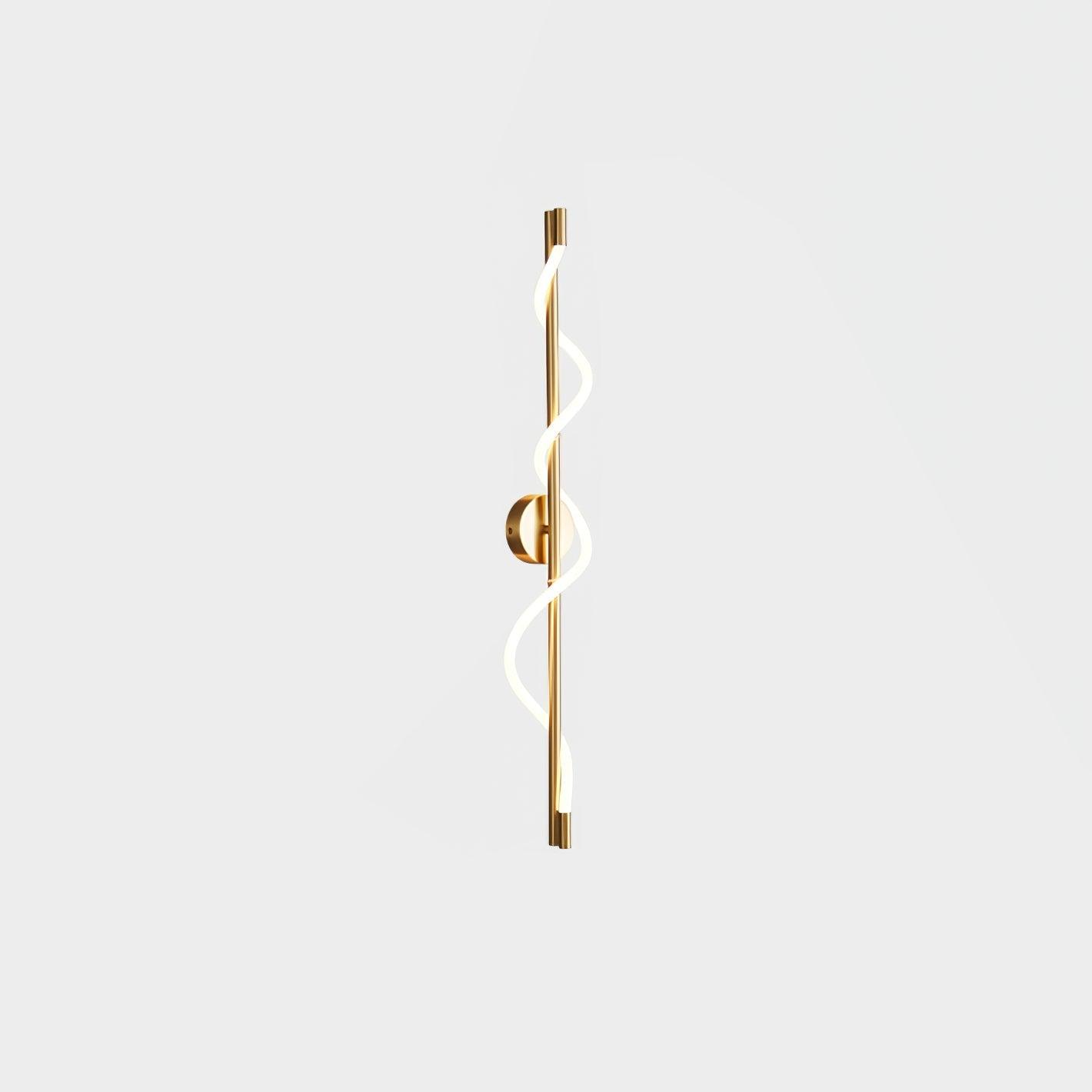 Fidora Sculptural Brass Silicone Wall Lamp