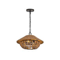 Elmarion Elegance Natural Farmhouse Wooden Pendant Lamp