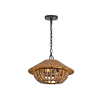 Elmarion Elegance Natural Farmhouse Wooden Pendant Lamp