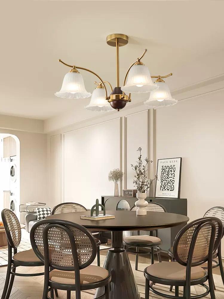 Civinora Brass Alabaster Chandelier